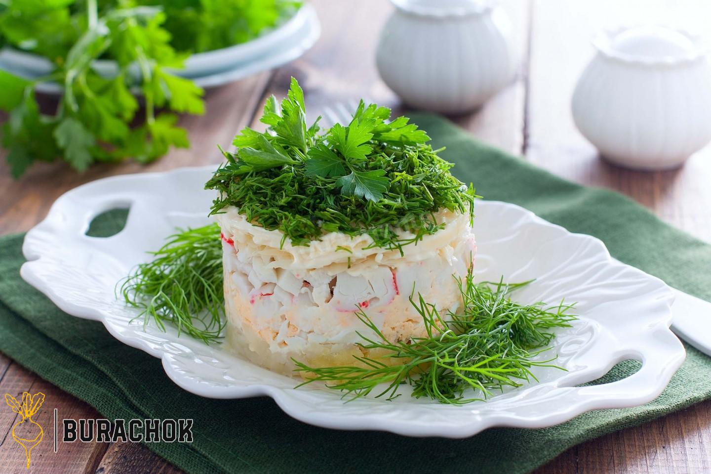 Салат Ніжний з крабовими паличками