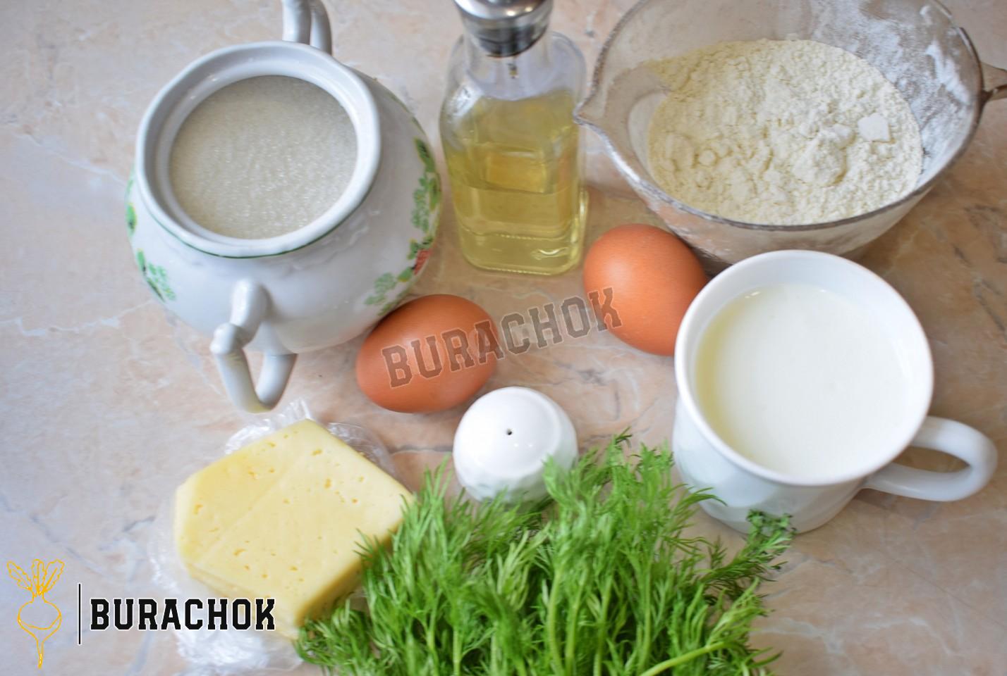 Млинці з сиром та зеленню