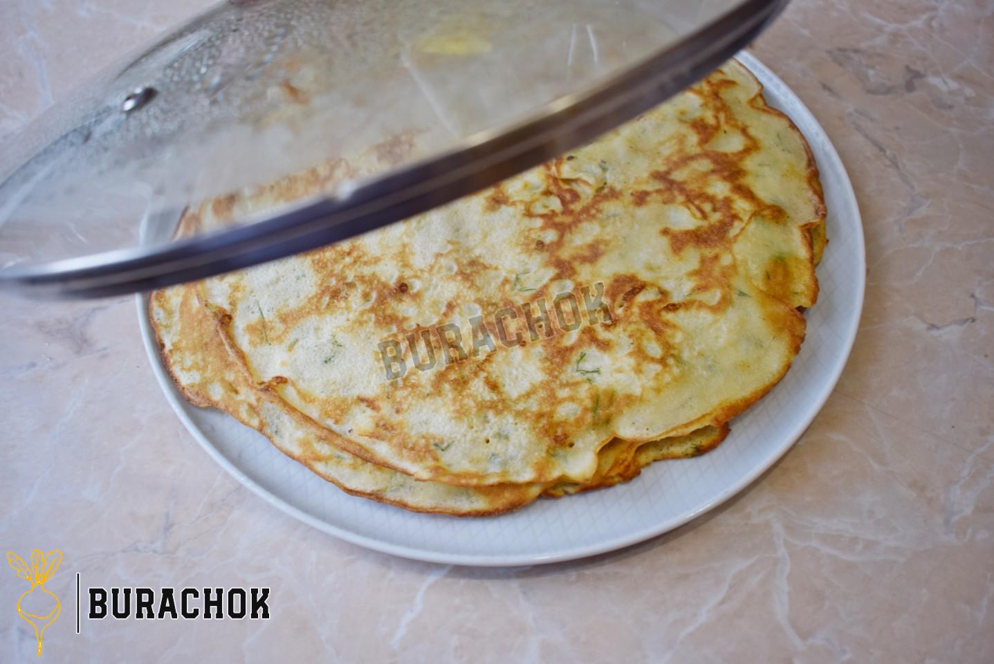 Млинці з сиром та зеленню