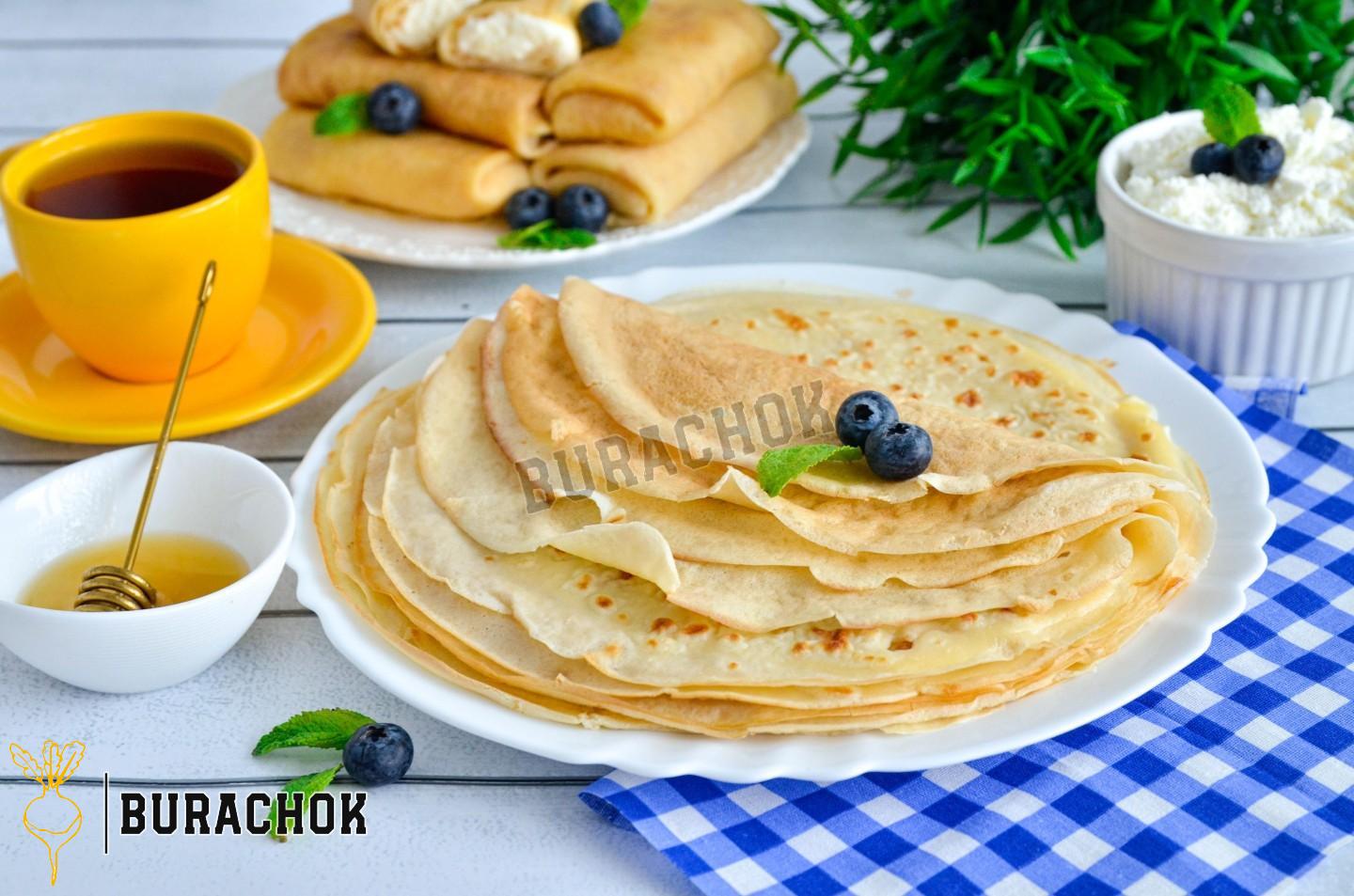 Тонкі млинці для фарширування
