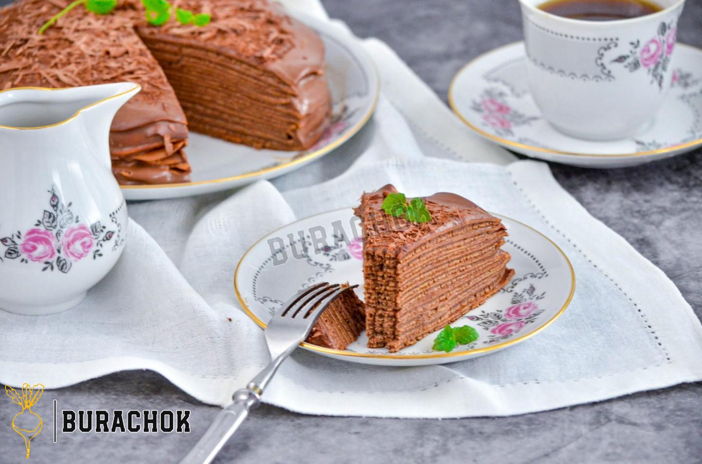 Млинцевий шоколадний торт