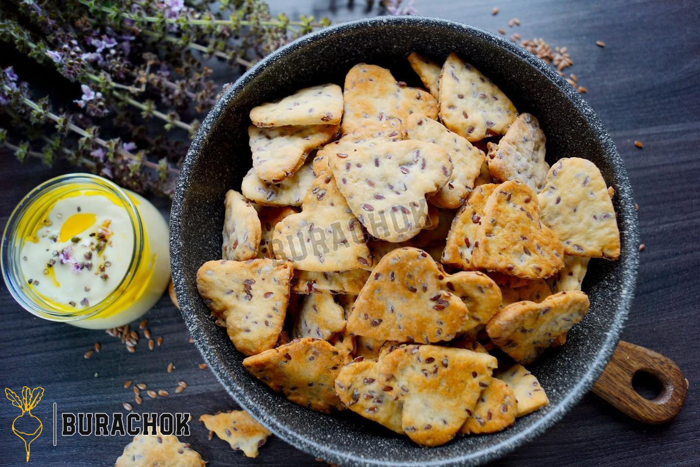 Лляне печиво з лляними насінням