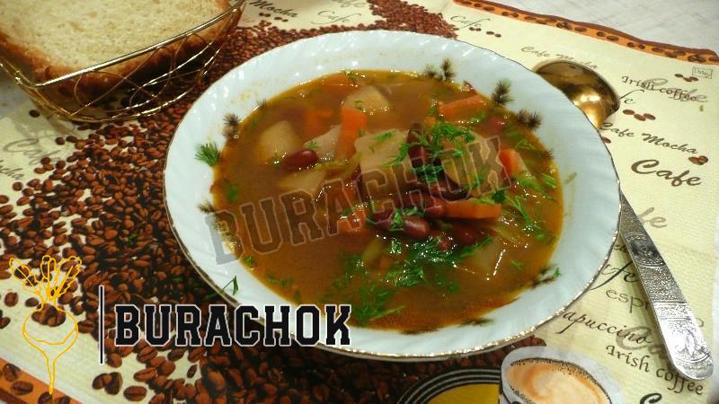Рассольник з квасолею