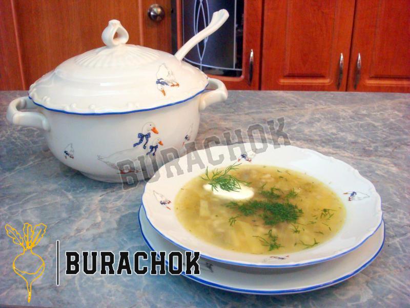 Рассольник з яловичими нирками та перловкою